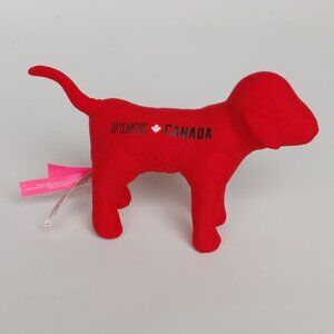 CUTE Victoria's Secret PINK DOG CANADA Day Plush Limited Edition